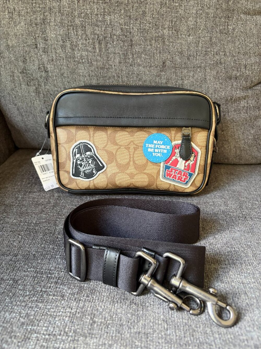 Star Wars x Coach Graham Crossbody in Signature Canvas with Patches NWT
